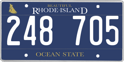 RI license plate 248705
