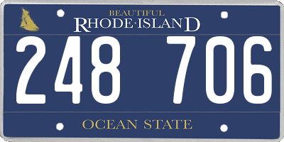 RI license plate 248706