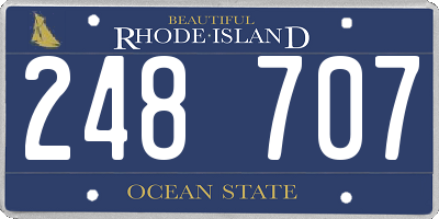 RI license plate 248707