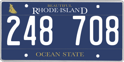 RI license plate 248708