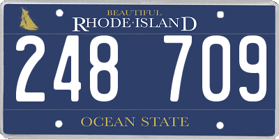 RI license plate 248709