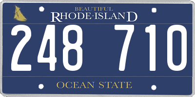 RI license plate 248710