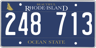RI license plate 248713