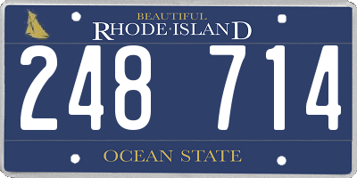 RI license plate 248714