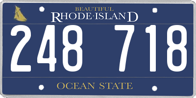 RI license plate 248718