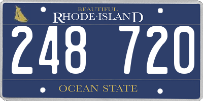 RI license plate 248720