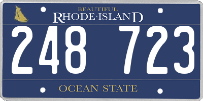RI license plate 248723