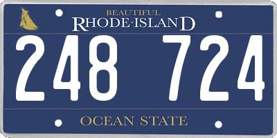 RI license plate 248724