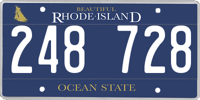 RI license plate 248728