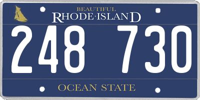 RI license plate 248730