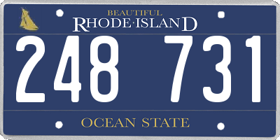 RI license plate 248731