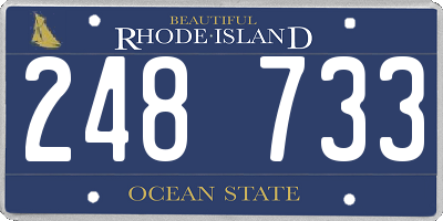 RI license plate 248733