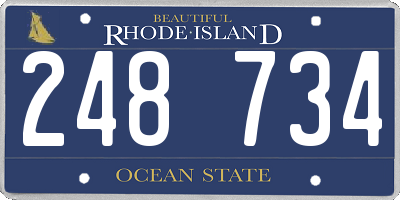 RI license plate 248734