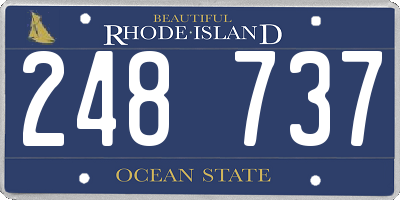 RI license plate 248737