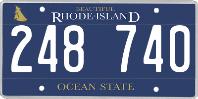 RI license plate 248740
