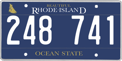 RI license plate 248741
