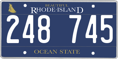RI license plate 248745