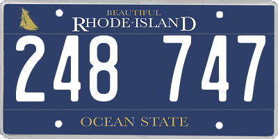 RI license plate 248747