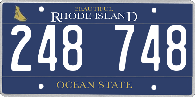RI license plate 248748