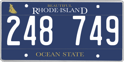 RI license plate 248749