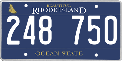 RI license plate 248750