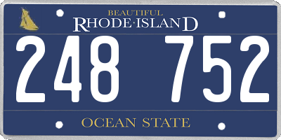RI license plate 248752