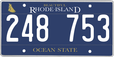 RI license plate 248753