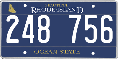 RI license plate 248756