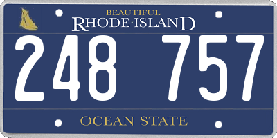 RI license plate 248757