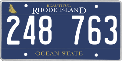 RI license plate 248763