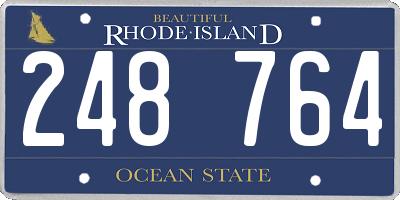 RI license plate 248764