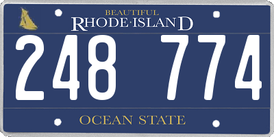 RI license plate 248774