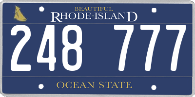 RI license plate 248777