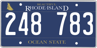 RI license plate 248783