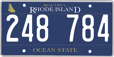 RI license plate 248784