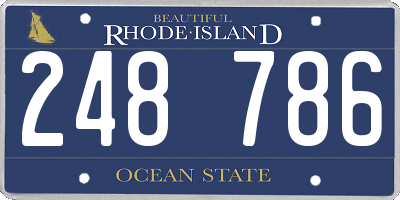 RI license plate 248786