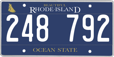 RI license plate 248792
