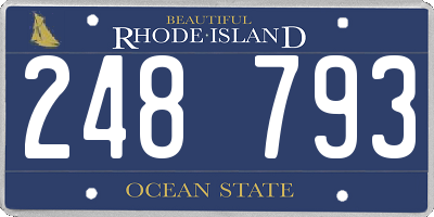 RI license plate 248793