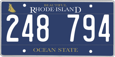 RI license plate 248794