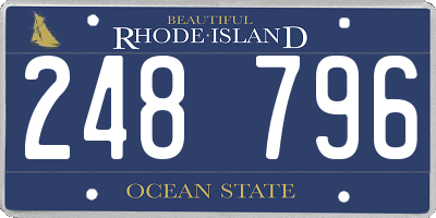 RI license plate 248796