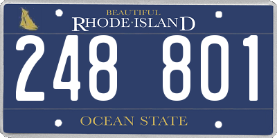 RI license plate 248801