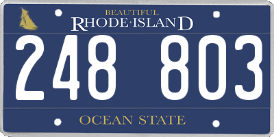 RI license plate 248803