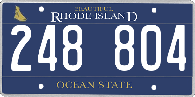 RI license plate 248804