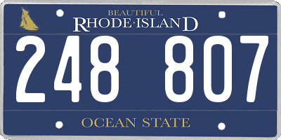 RI license plate 248807