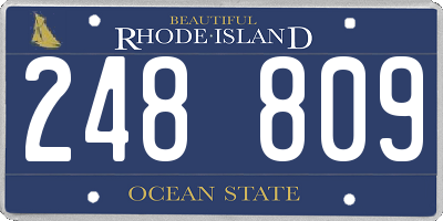 RI license plate 248809