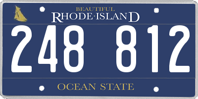 RI license plate 248812