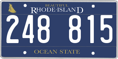 RI license plate 248815