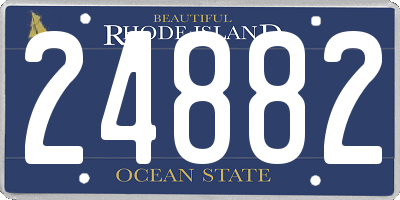 RI license plate 24882