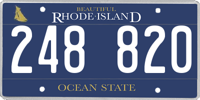 RI license plate 248820