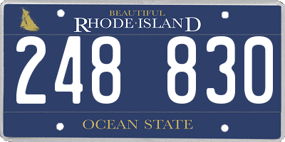RI license plate 248830